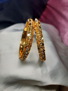Gold Plated Bangles (2.4 Size) Totally New