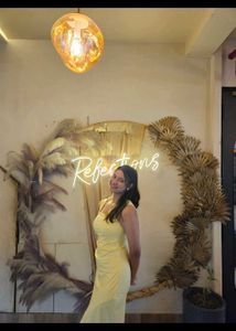 Elegant Yellow Sleeveless Wrap Dress