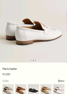 Authentic HERMES White Loafers