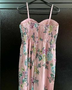 🌸 Beautiful Pink Floral Wide-Leg Jumpsuit 🌸