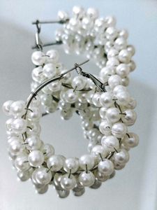 Pearl Hoop Earrings