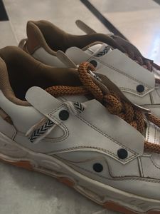 Stylish White &amp; Brown Sneakers