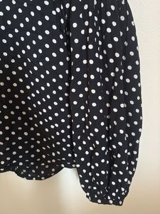Chic Black Polka Dot Top
