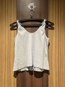 Grey Ribbed Tank Top