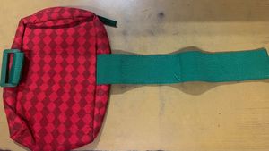 DeRucci Red Checkered Pouch