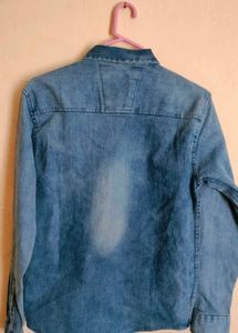 Retro denim shacket