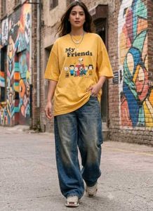 Peanuts "My Friends" Oversized Graphic T-Shirt