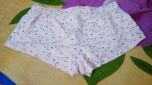 Cute Paper Plane Pajama Shorts