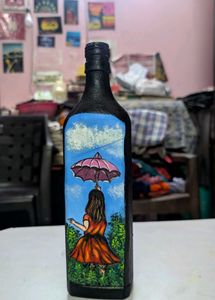 Hand Painted Decorative Bottle
