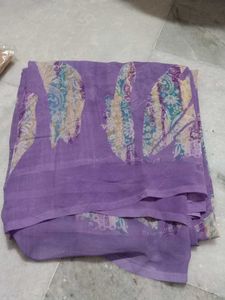 Beautiful Purple Printed Saree