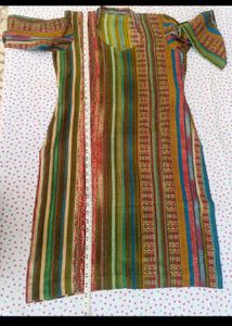 Bohemian Striped Kurta Set