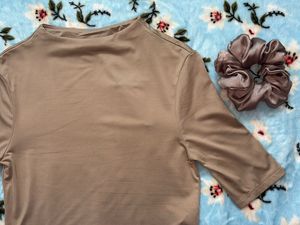 Zudio - New Chic Beige Mock Neck Top