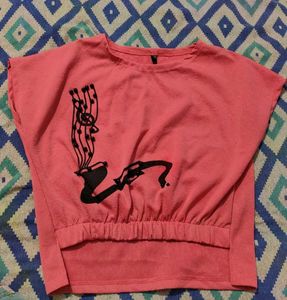 Coral Pink Designer Top