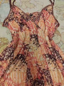 Boho Print Asymmetrical Detail Top