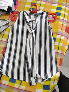 Black And White Striped Top