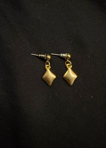 Gold plated Diamond Drop Earrings