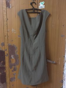 Chic Olive Green Ruched Dress
