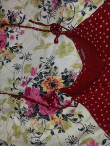 flamboyant  Polka Dot Ruffle Top