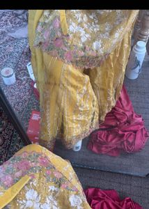 NEW MUSTARD GHARARA for weddings