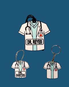 Customisable Name Doctor's Coat Keychain