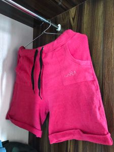 Fuchsia Terry Shorts