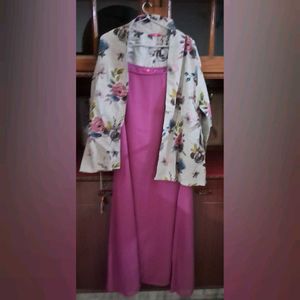 Beautiful Floral jacket with spegitty kurta