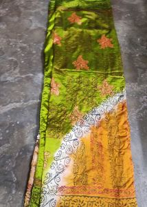 Vibrant Silk Saree with Elegant Embroidery