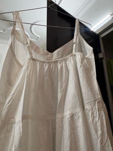 White sleeveless maxi dress