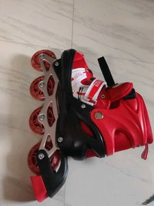 Red and Black Roller Skates