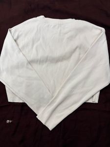 Cream "Wild" Cropped Sweatshirt