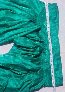 Green pathani salwar jyada ghoom wali silk shining