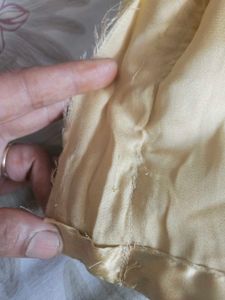 Golden Organza Saree With Blouse