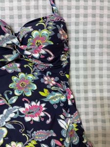 Chic Floral Halter Swim Top