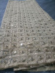 golden havy embroidery work dupatta party wear