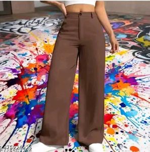 Chic Brown Wide-Leg Pants Set