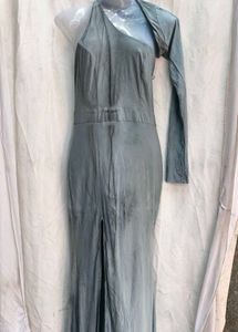One-Shoulder Maxi Dress with Slit