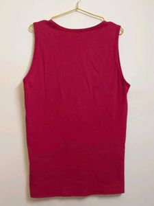 Red Sleeveless T-Shirt