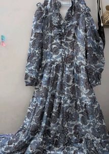 🐬French Floral Flowy Maxi