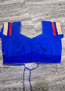 Royal Blue Embroidered Blouse