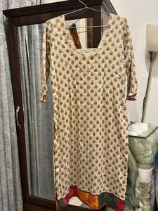 elegant Punjabi kurti with phulkari lace
