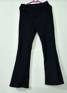 black wide leg jeans