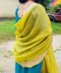 Designer Suit Set With Heavy Back Design