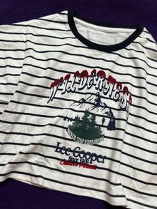 Lee Cooper Striped Graphic Tee