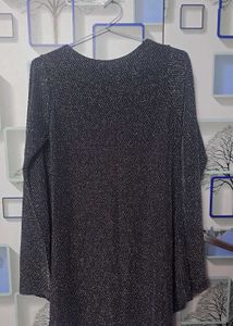 Sparkly Black Long Sleeve Top