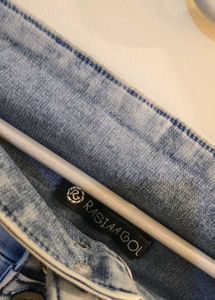 Distressed High-Waisted Denim Shorts