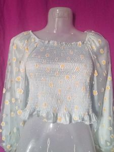 Daisy Sheer Sleeve Top