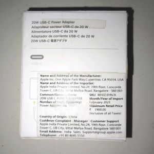 Apple 20W USB-C Power Adapter