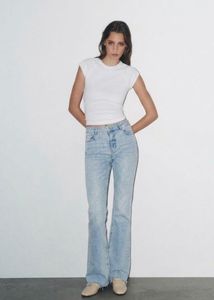 Zara Light Wash Flare Bootcut Jeans