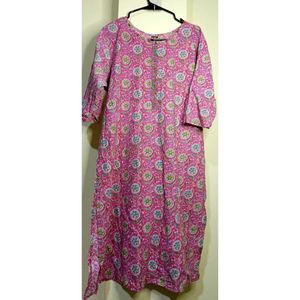 Beautiful Pink Block Print Kurta