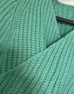 Chic Green Knit Wrap Sweater